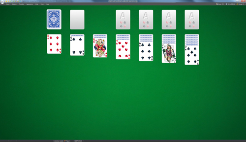klondike 3 card solitaire green felt